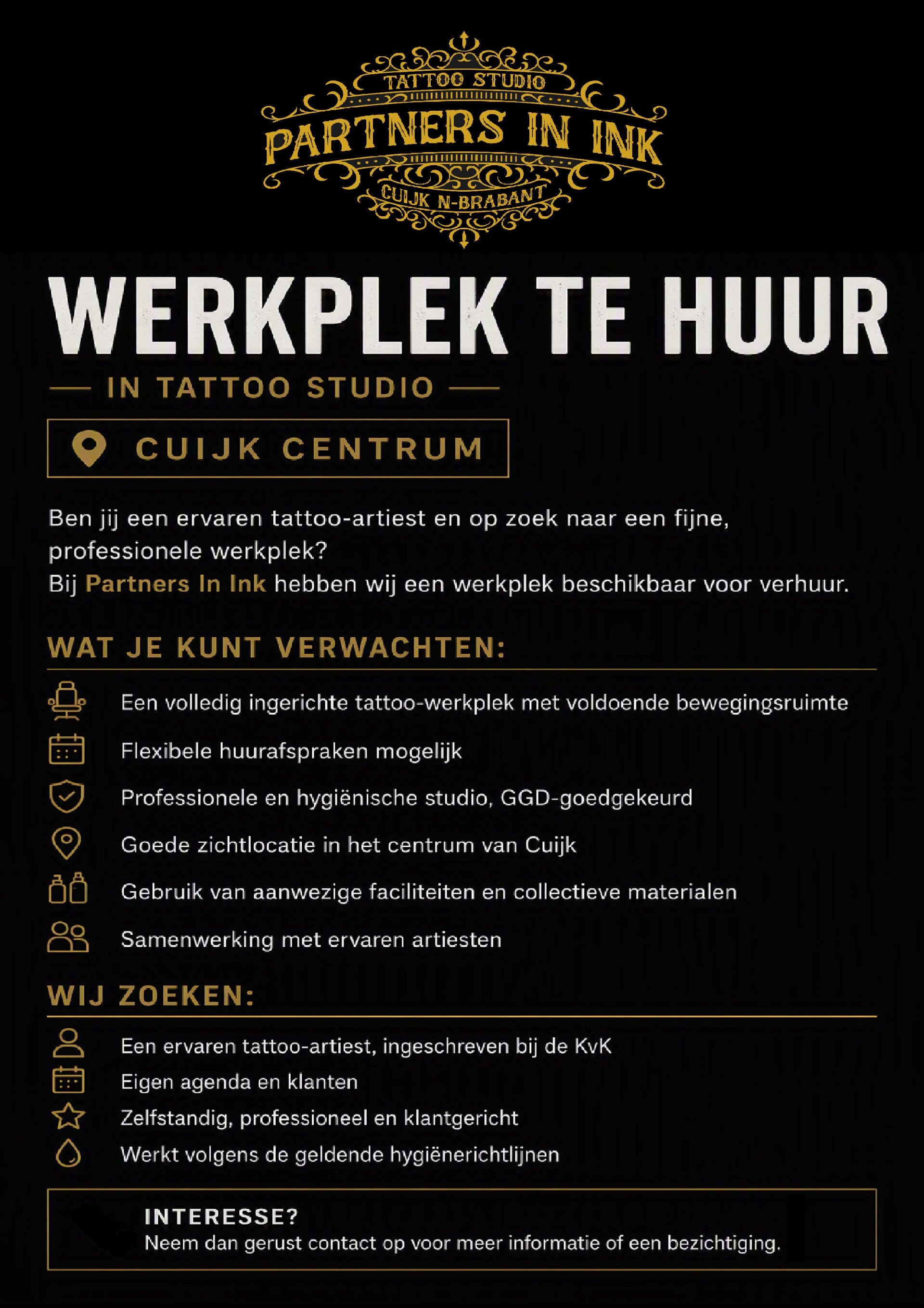 Advertentie werkplek